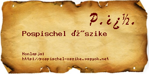 Pospischel Őszike névjegykártya